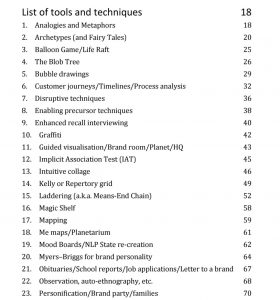 Partial list of tools